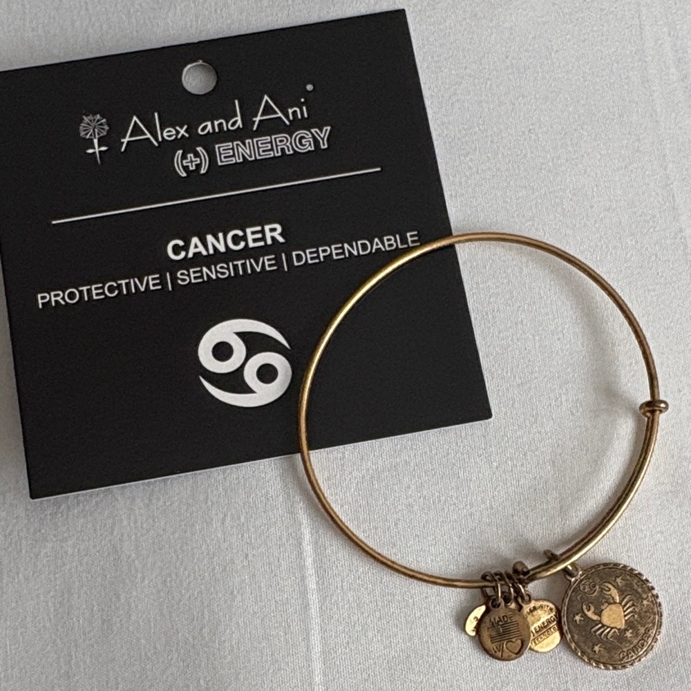 Alex and Ani Gold Cancer Zodiac Bangle Bracelet
